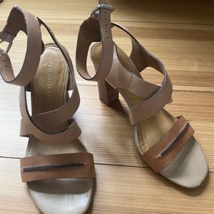 Barley worn brown heel